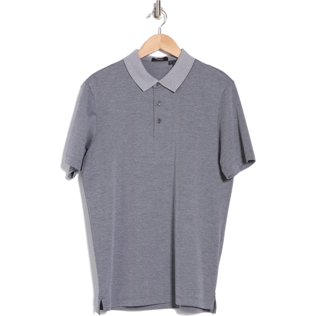 Theory Short Sleeve Polo In Black/white