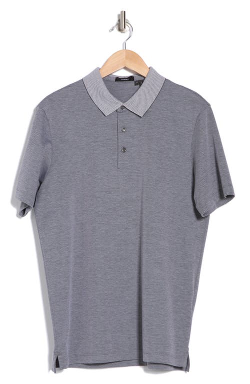 Theory Short Sleeve Polo In Gray