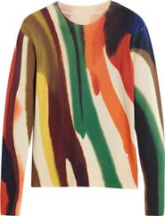 Desigual Abstract Print Thin Gauge Sweater