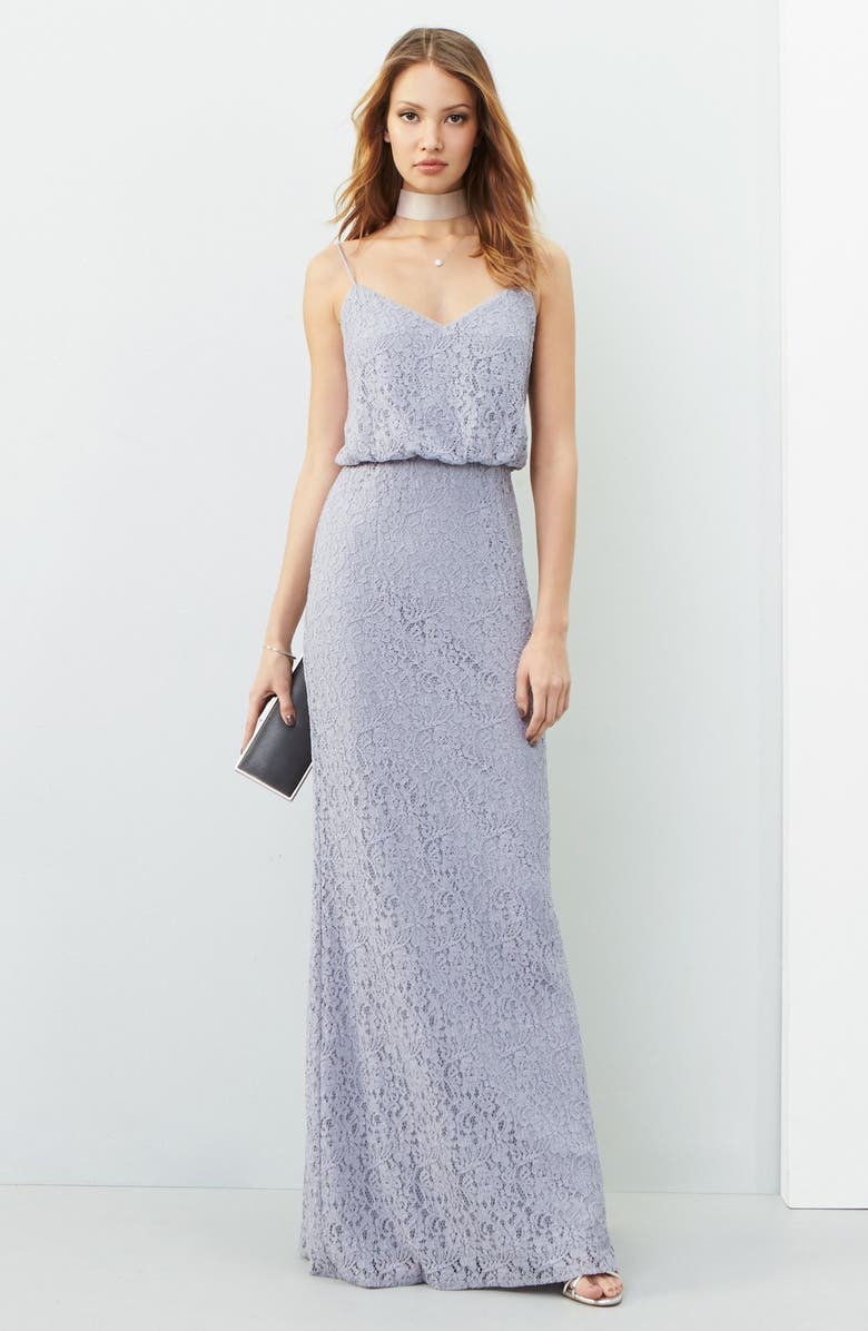Adrianna Papell Lace Blouson Gown, Alternate, color, 