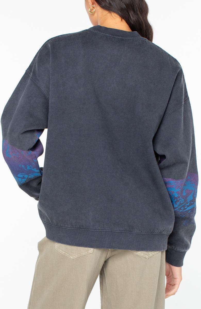 Roxy Line-Up Oversize Graphic Sweatshirt, Alternate, color, Phantom