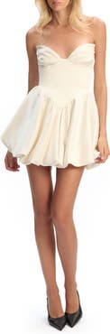 Bardot Avella Strapless Bubble Hem Minidress