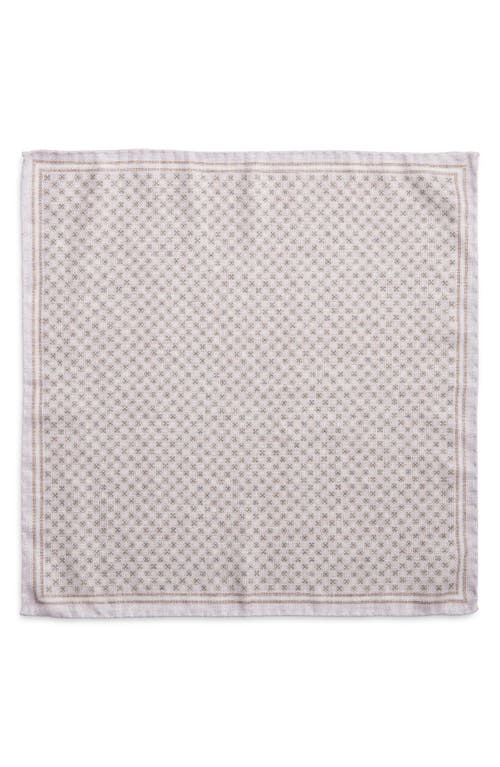 Jack Victor Claude Reversible Silk Pocket Square In Lavender