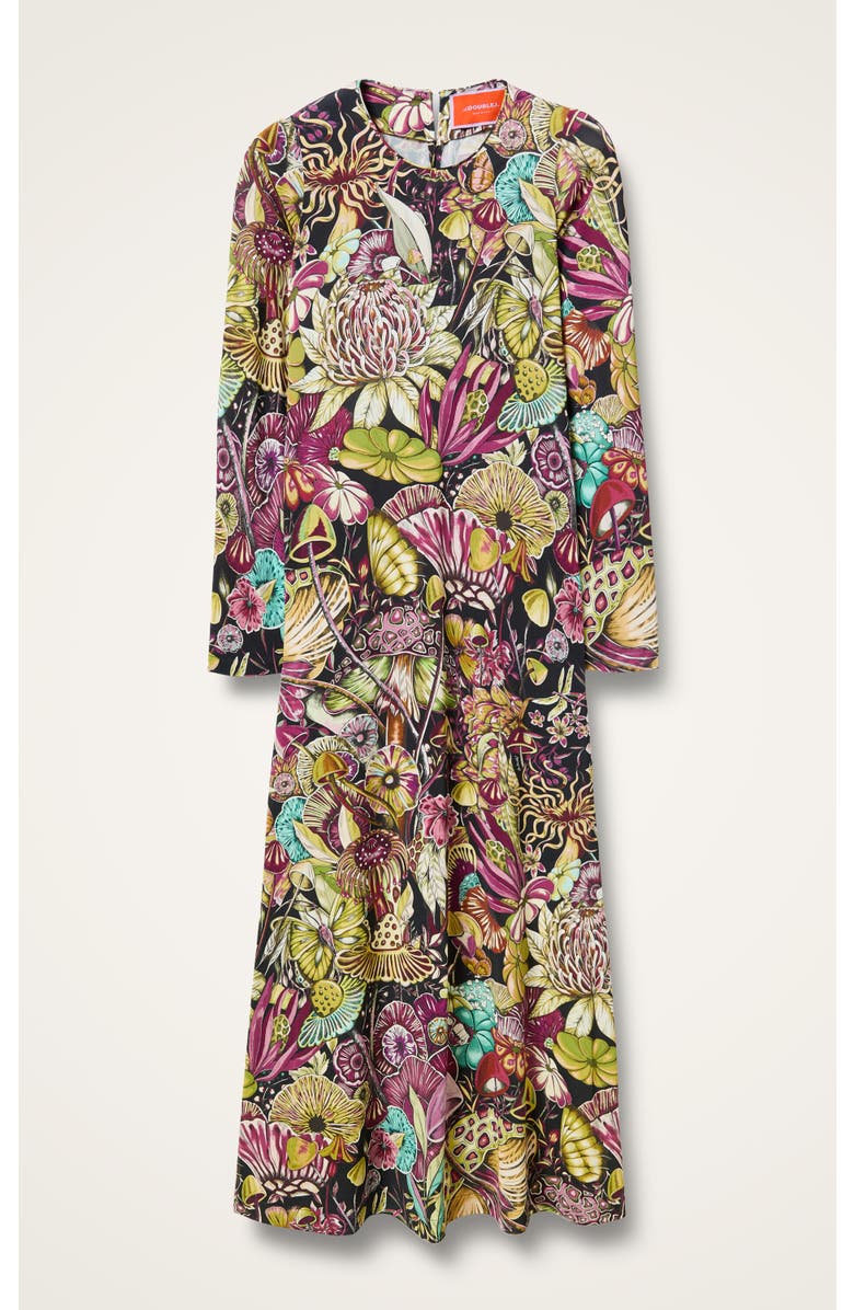 La DoubleJ Long Sleeve Swing Dress, Alternate, color, Fun-Gi Green