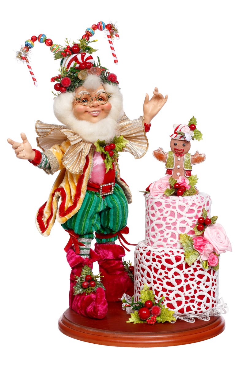 Mark Roberts Candied Cake Elf Scene, Main, color, Red