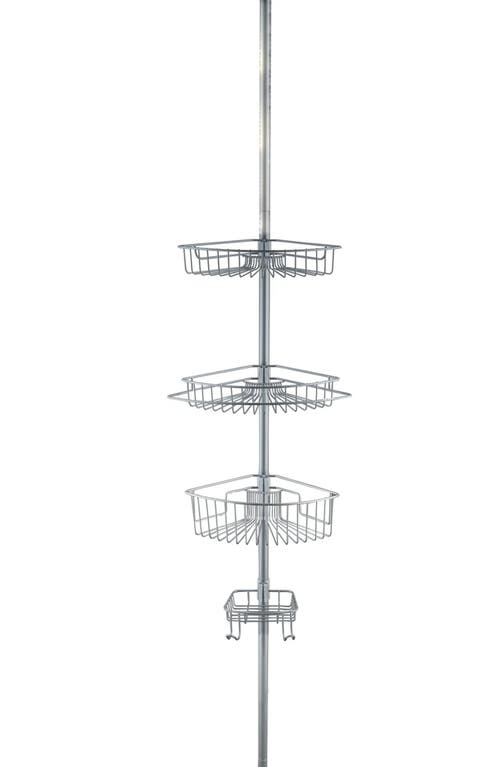 J&v Textiles J And V Textiles Rustproof Corner Shower Caddy In Gray