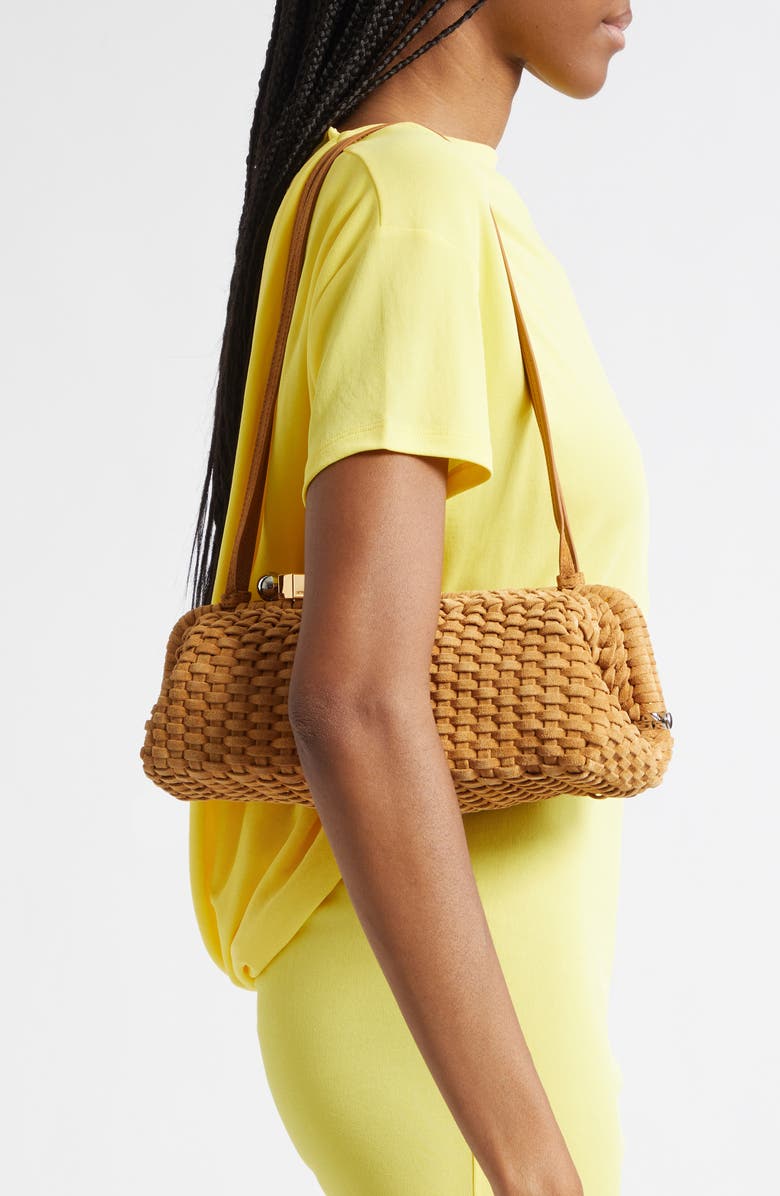 Jacquemus Large Pochette Salon Clutch, Alternate, color, Camel 830