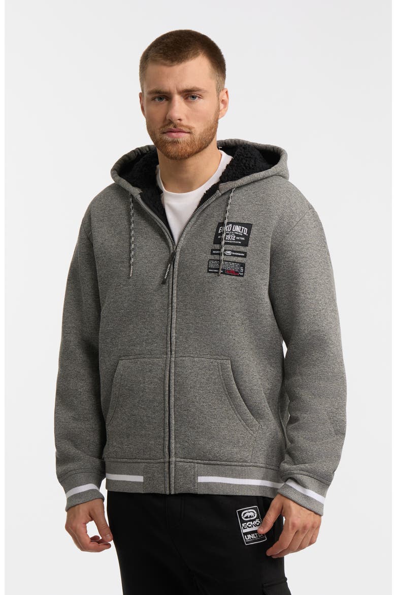 One Hit Faux Shearling Hoodie, Main, color, Grey Marled