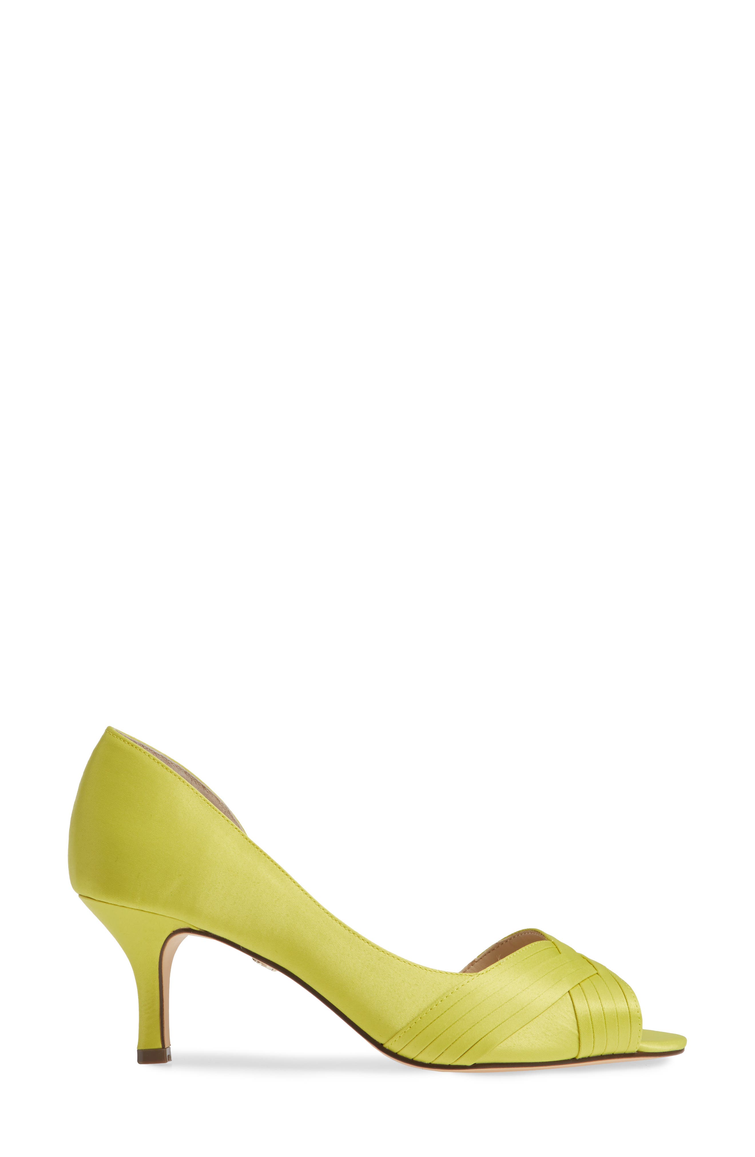 Contesa Open Toe Pump, Alternate, color, LEMON LIME SATIN