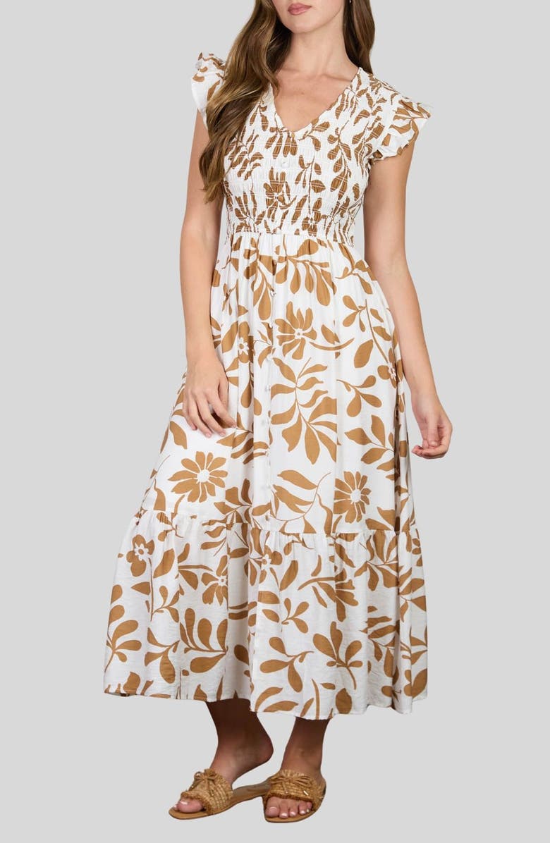 Blu Pepper Floral Midi Dress, Main, color,