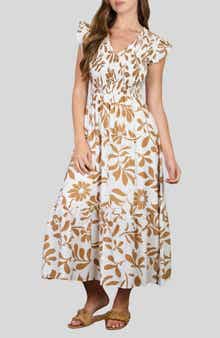 Blu Pepper Floral Midi Dress