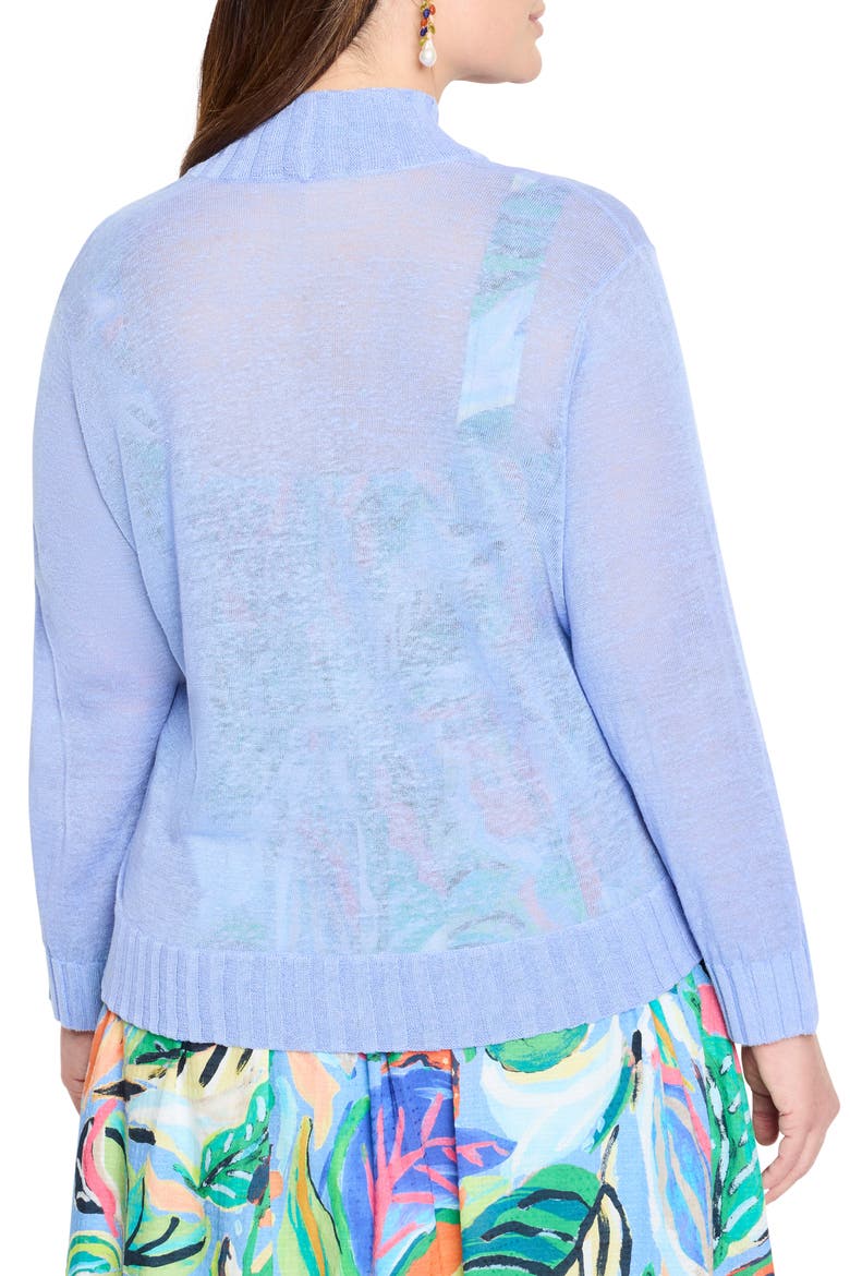 Linen Blend Bolero Cardigan, Alternate, color, IRIS