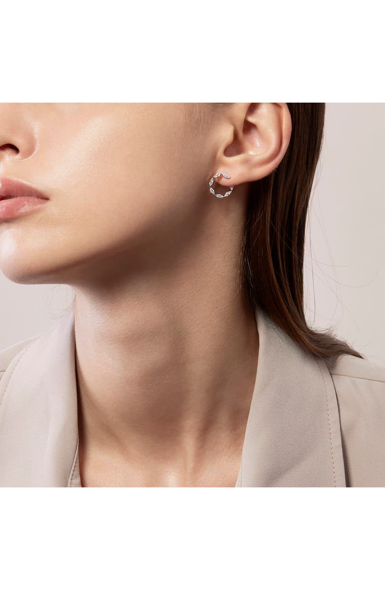 HEARTS ON FIRE Aerial Wrap Earrings, Alternate, color, White Gold/ Diamond