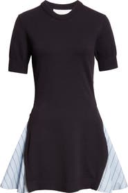 3.1 Phillip Lim Mixed Media Cotton Blend Minidress