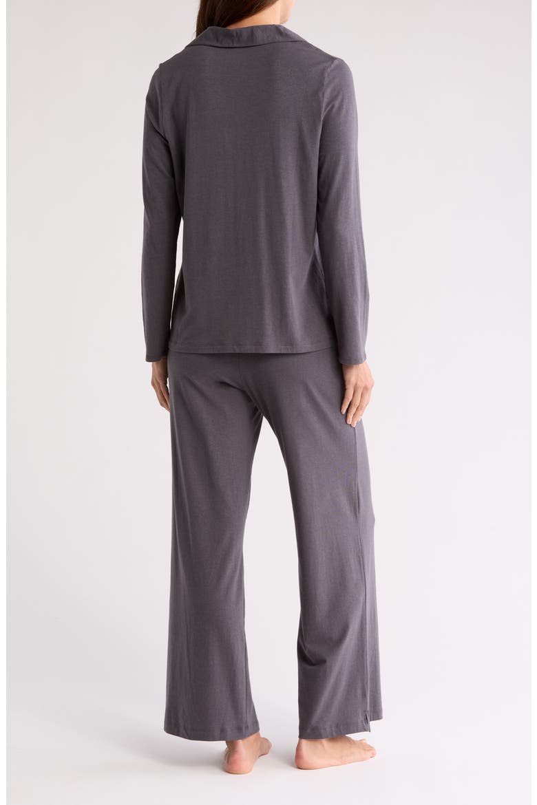 Logo Long Pajamas, Alternate, color, 5DG ASHFORD GRE