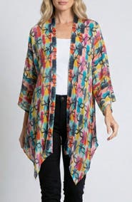 APNY Floral Open Front Jacket