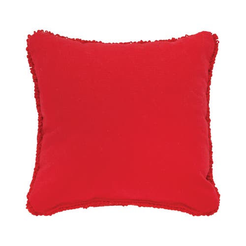 C & F Home C&f Home Christmas Black Dog W/ Scarf Silhouette Petite Hooked Accent Pillow, 8" X 8" In Red