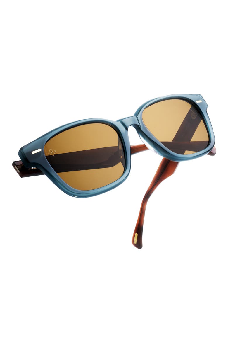 Carby 53mm Polarized Round Sunglasses, Alternate, color, CITRUS/ VIBRANT BROWN POLAR