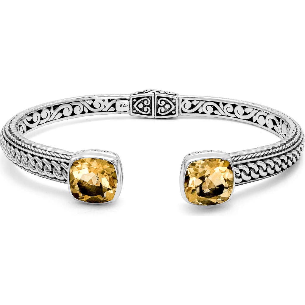 Samuel B. Sterling Silver Hinge Bangle In Yellow