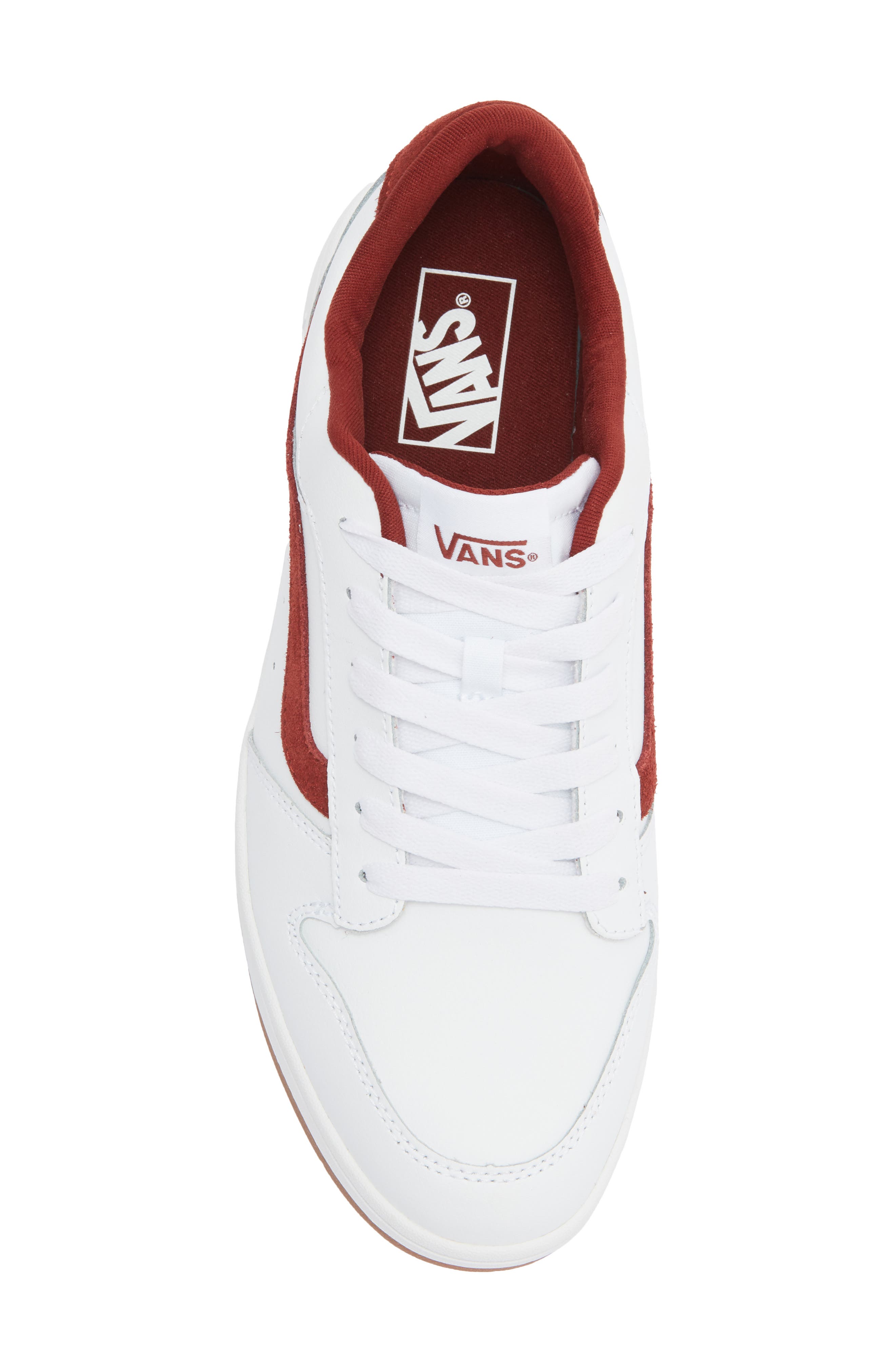 Vans Ryland Sneaker, Alternate, color, Leather Pop Brick Red
