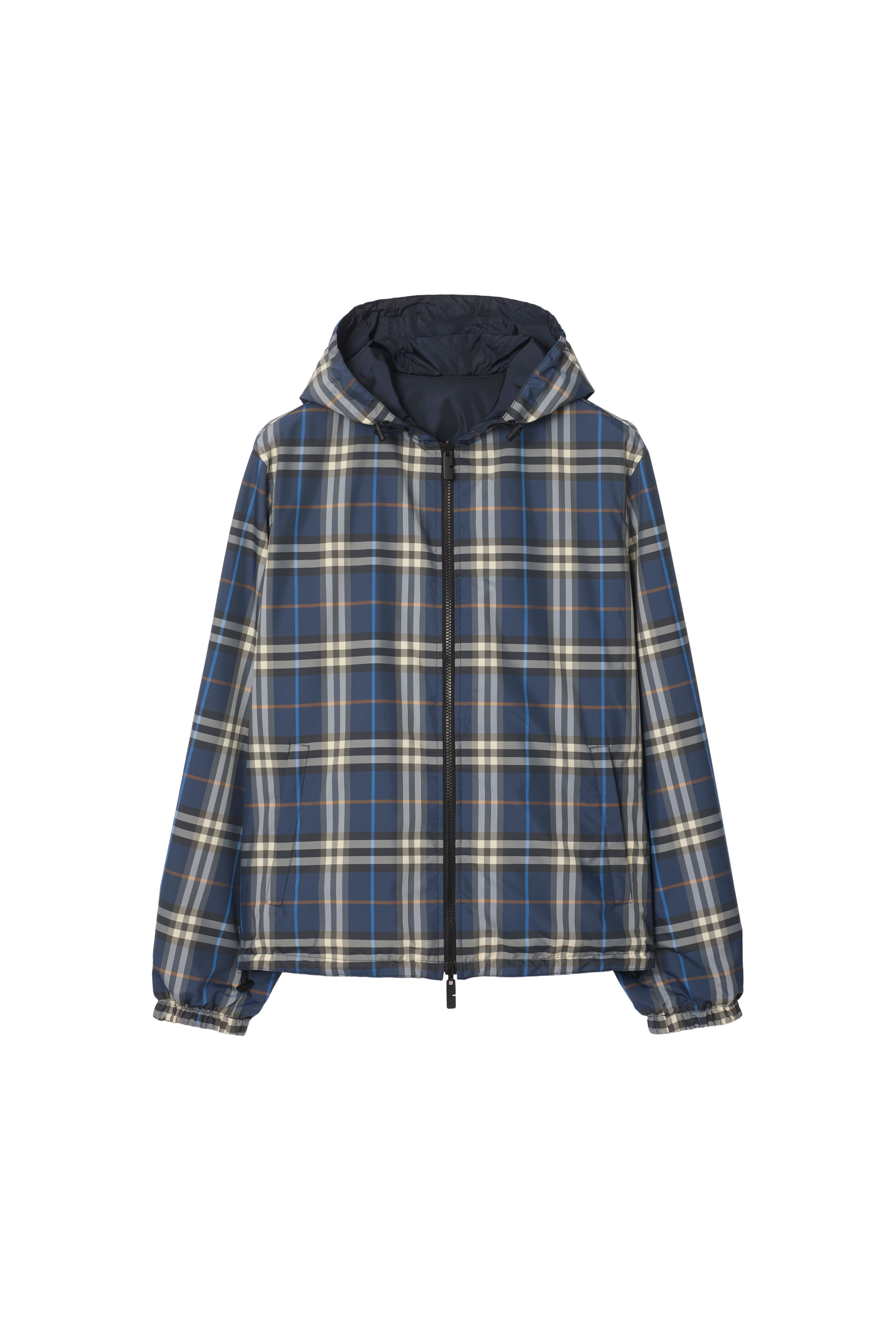 Burberry Reversible Check Newport Hooded Jacket (Men) | Nordstrom