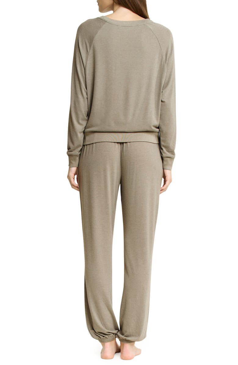 Honeydew Star Seeker Brushed Jersey Pajamas, Alternate, color, Soft Olive