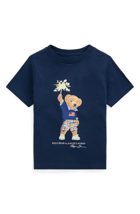 Kids' Patriotic Polo Bear Cotton Graphic T-Shirt (Big Kid)