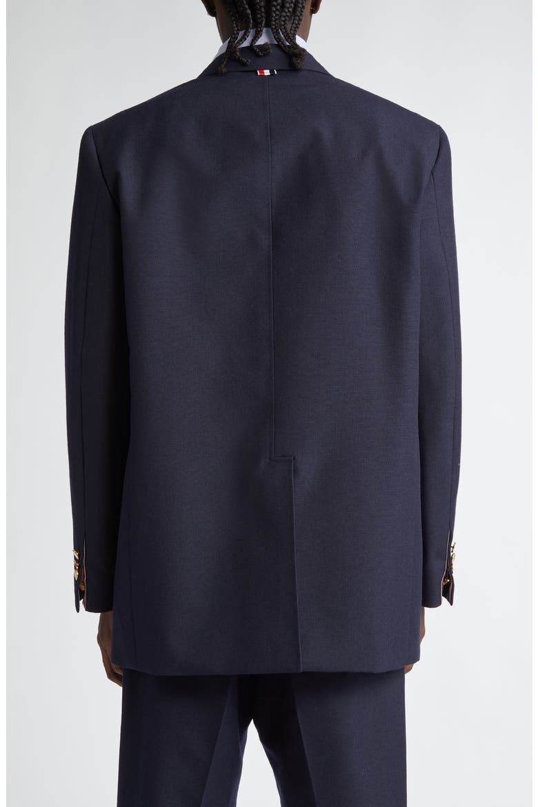 Unstructured Virgin Wool Hopsack Sport Coat, Alternate, color, NAVY