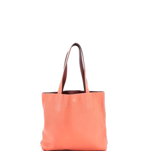 Pre-owned Hermes  Hermes Double Sens Tote Veau Sikkim 36