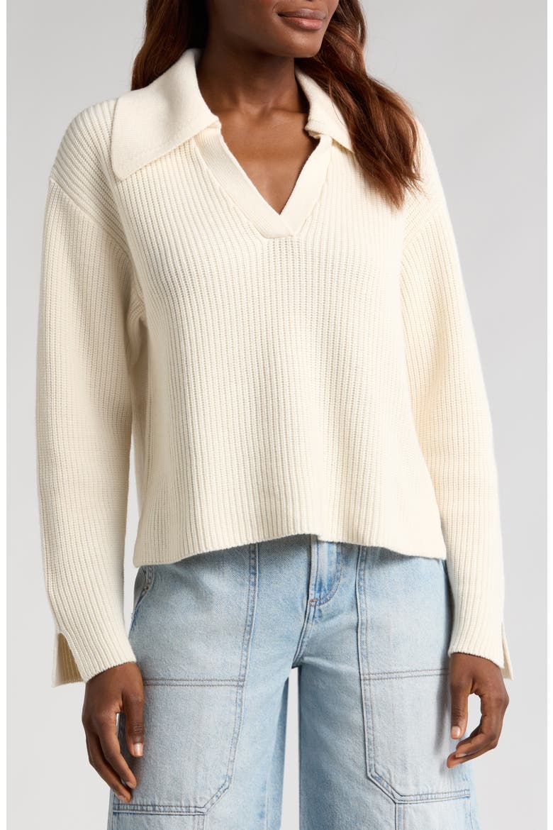Dary Collar Sweater, Main, color, SHELL