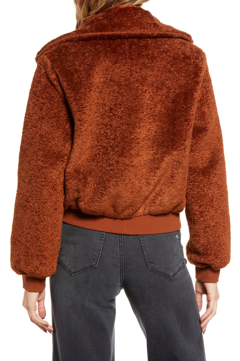 Faux Shearling Bomber Jacket, Alternate, color, LEVEL UP