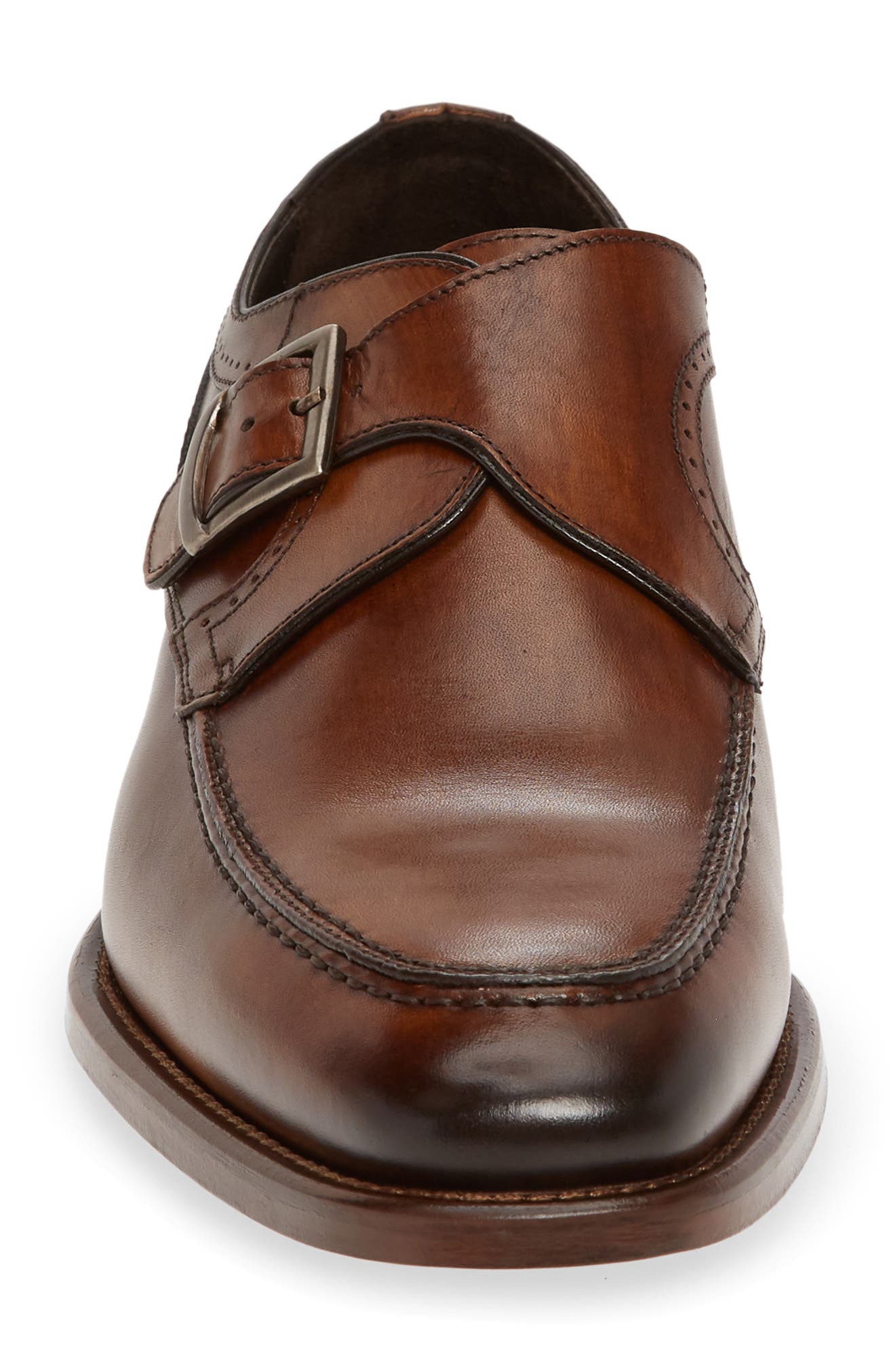 Cormac Monk Strap Shoe, Alternate, color, TAN LEATHER