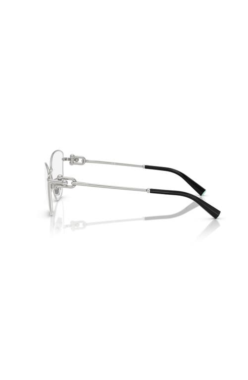 Tiffany & Co . 57mm Cat Eye Optical Glasses In Metallic