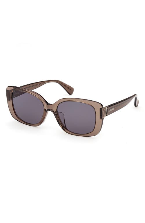 Max Mara 55mm Rectangular Sunglasses In Gray