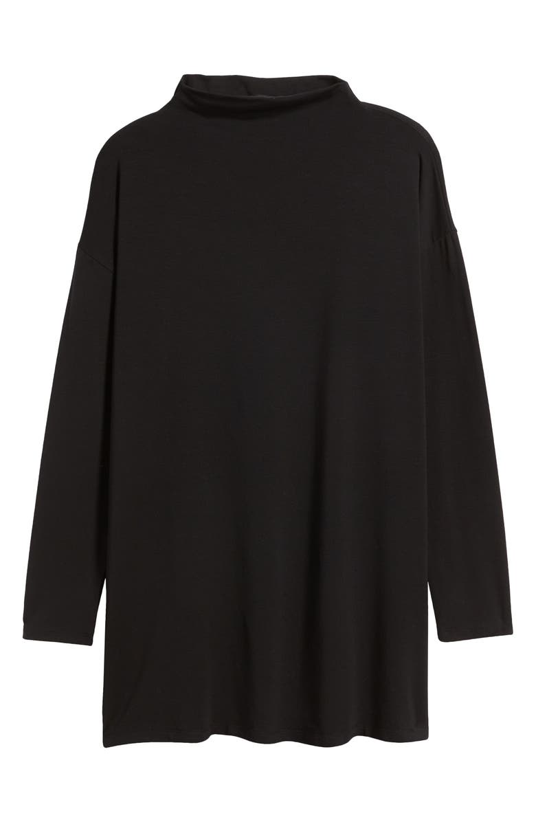 Eileen Fisher Funnel Neck Long Sleeve Boxy Tunic Top, Alternate, color, 