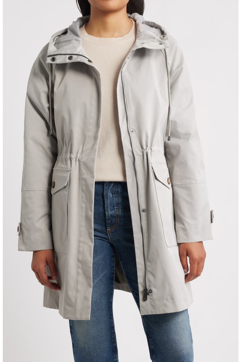 Hooded Raincoat, Alternate, color, ASH