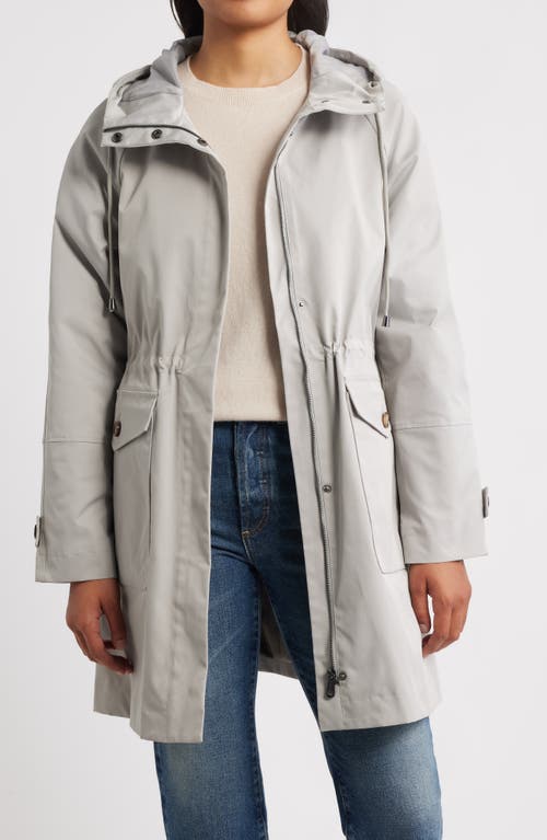 Bernardo Hooded Raincoat In Gray