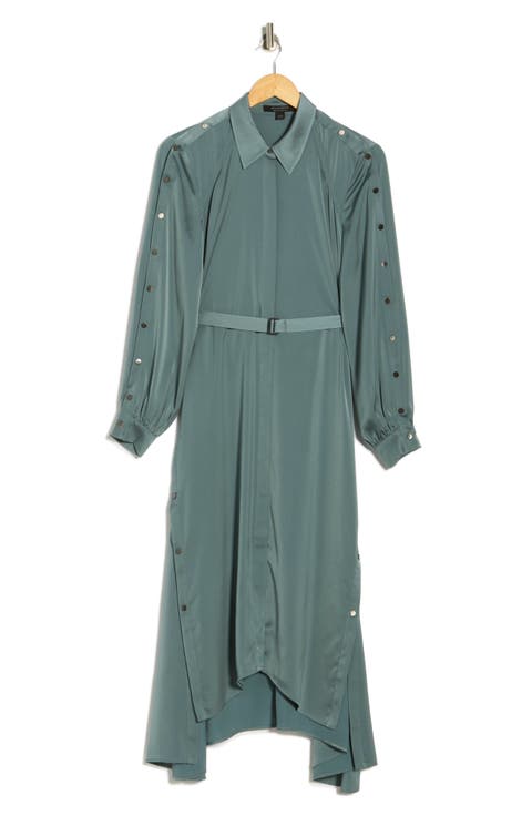 Lexi Long Sleeve High-Low Shirtdress