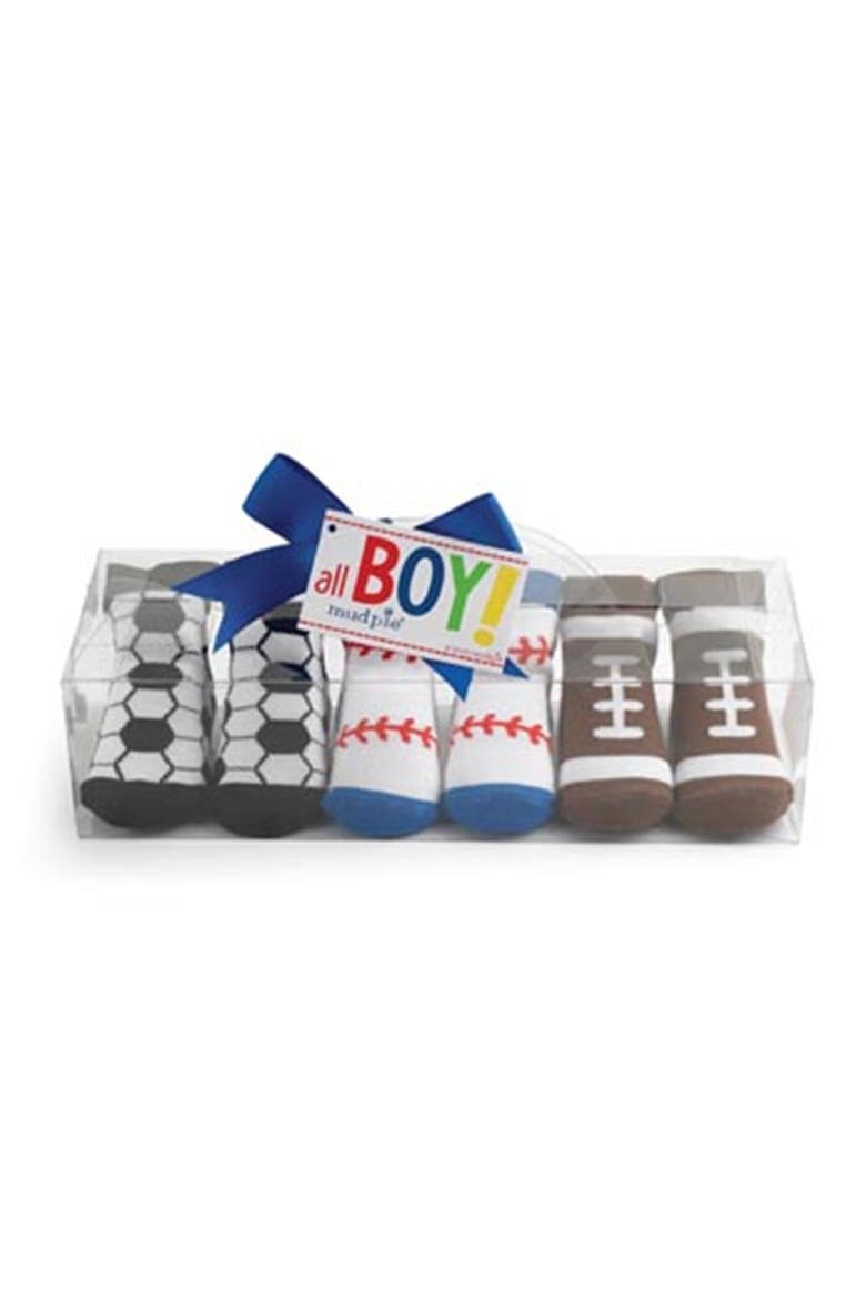 Socks Set (3-Pack)(Baby), Main, color, WHITE/ BROWN