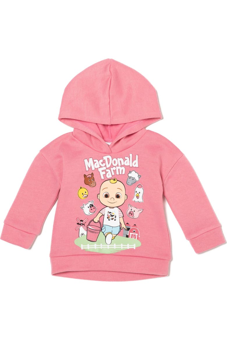 JJ Fleece Hoodie and Leggings Set, Alternate, color, JJ Pink Heather Grey