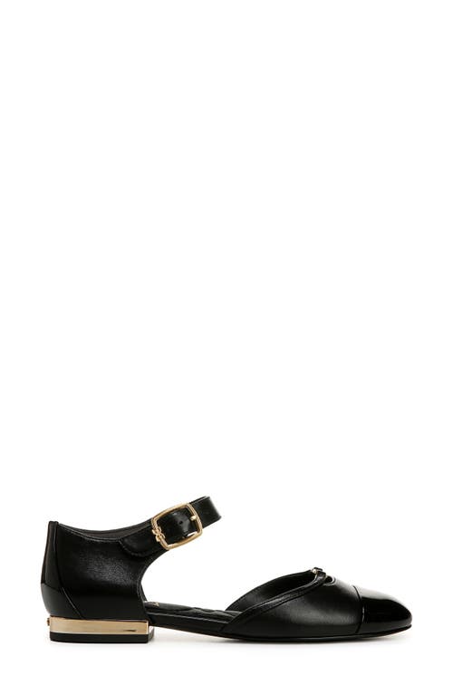 Sam Edelman Rylie Cap Toe Mary Jane Flat Black Patent In Black
