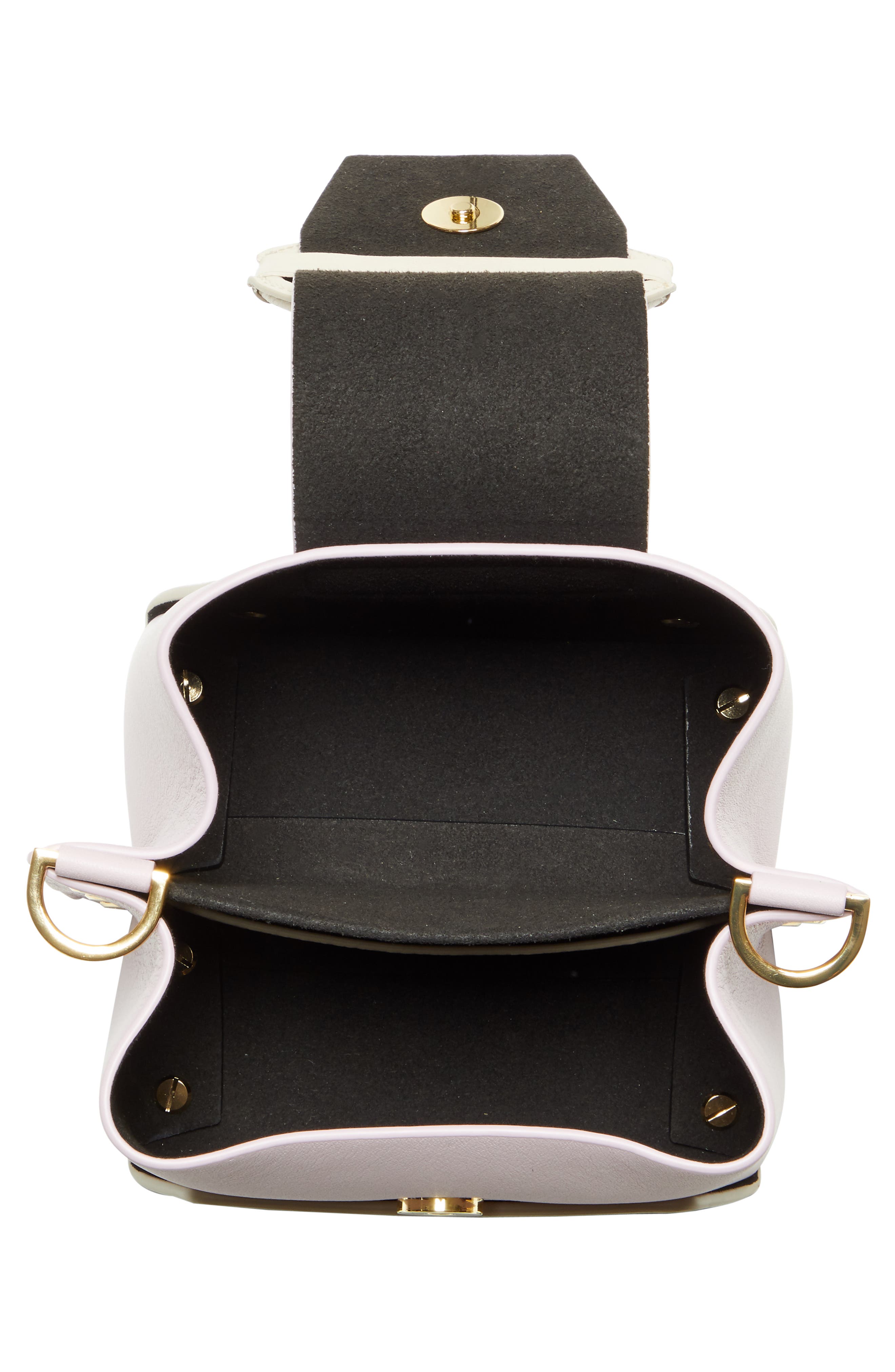 Delila Mini Bucket Bag, Alternate, color, LILAC/ CREAM