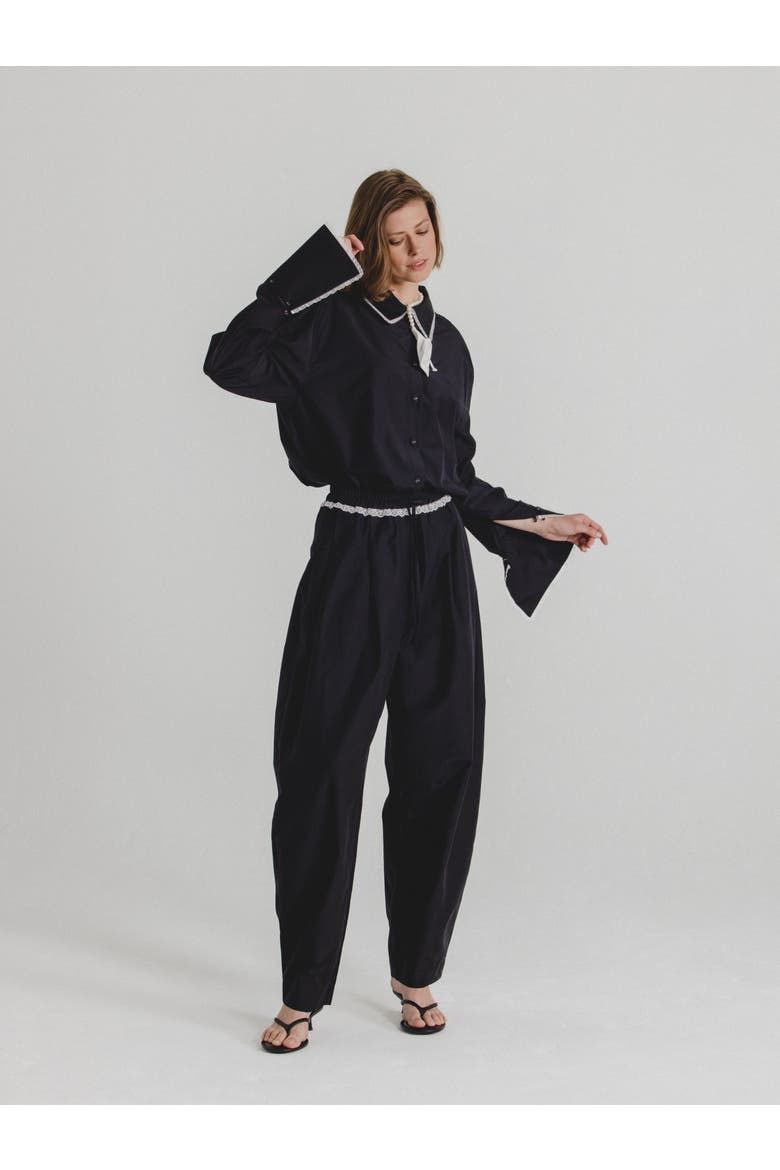 Silk Cotton Shirt, Alternate, color, Black
