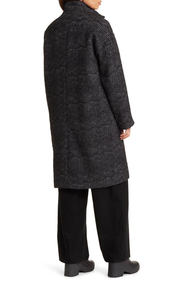 Eileen Fisher Stand Collar Alpaca Blend Coat, Alternate, color, 