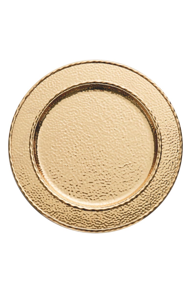 Michael Aram Hammertone Charger Plate, Alternate, color, Gold