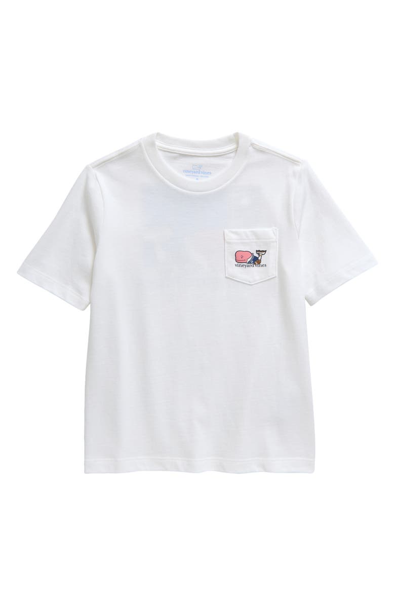 vineyard vines Kids' Football Whale Pocket Graphic T-Shirt, Main, color, 