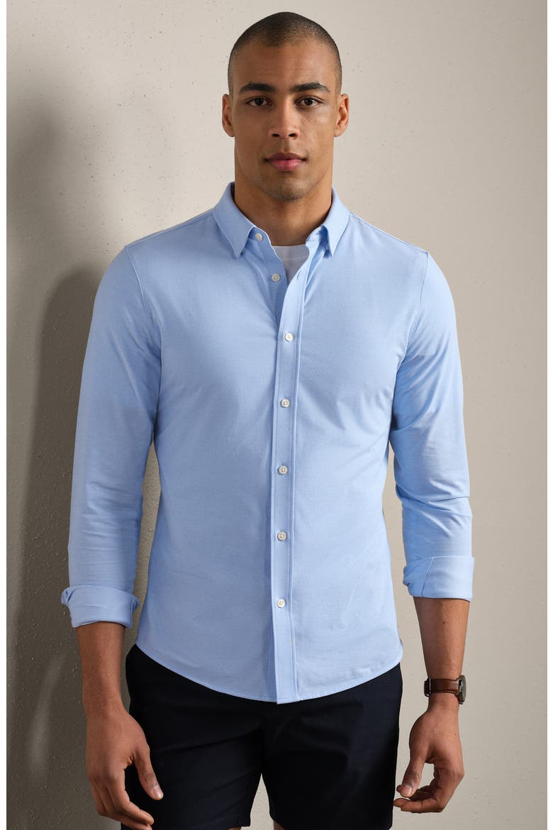 Commuter Pro Performance Long Sleeve Button Up Shirt, Alternate, color, LIGHT BLUE OXFORD