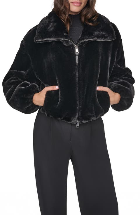 Faux Fur Bomber Jacket
