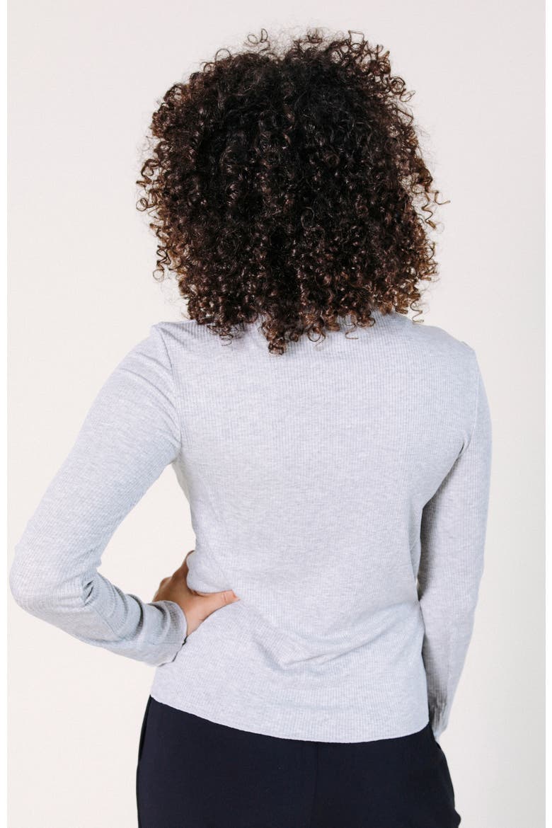 Norma Modal Ribbed Turtleneck, Alternate, color, Heather Gray