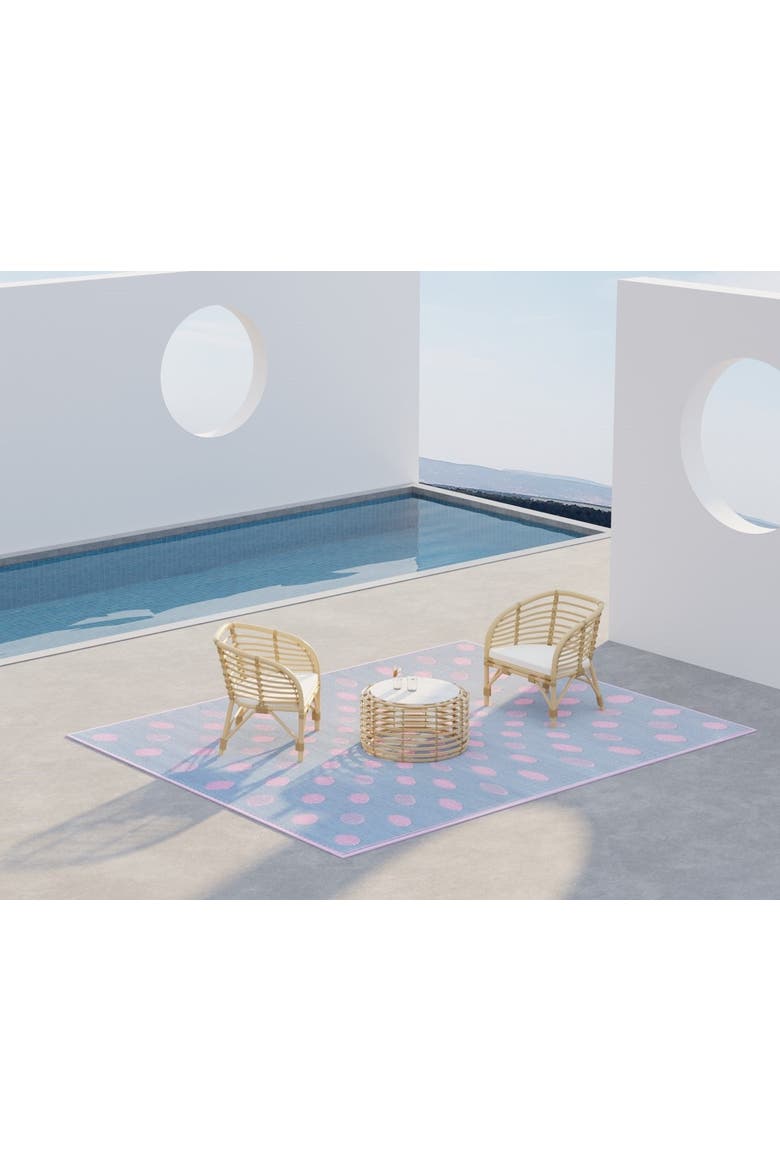 Dots Rug, Alternate, color, Pink Grey - 5'x8'